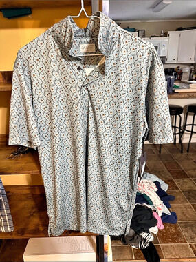 Struttin Cotton HydroChill shirt Men's HydroChill Button Down Blue Size Medium